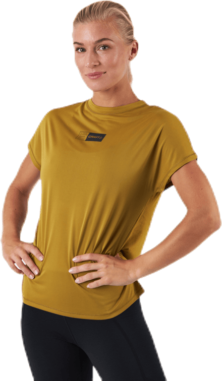Adv Charge SS Tee Yellow, Female, Odevy, Tričko, Posilovať, Žltá, XS