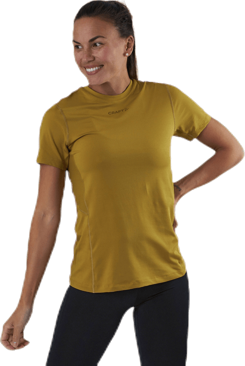 ADV Essence SS Tee Yellow, Female, Apparels, T-shirt, Workout, Yellow, XS