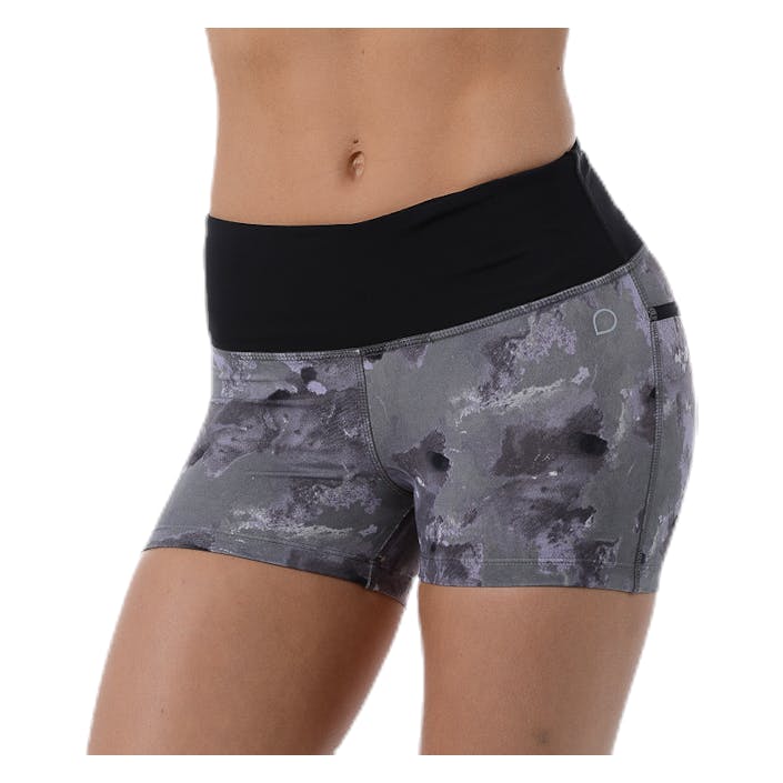 Bow Shorts Patterned/Grey, Female, Vêtements, Leggings, Yoga, À motifs/Gris, XS