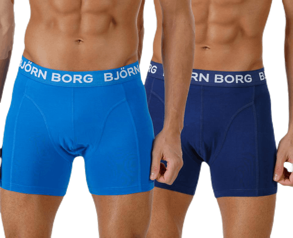 Solid Shorts 2-Pack Blue, Male, Apparels, Underwear, Blue, XL