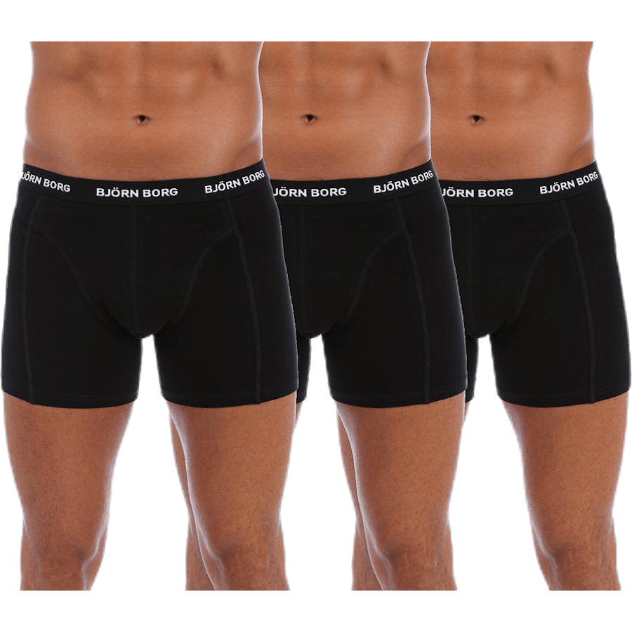 Solid Shorts 3-Pack Black
