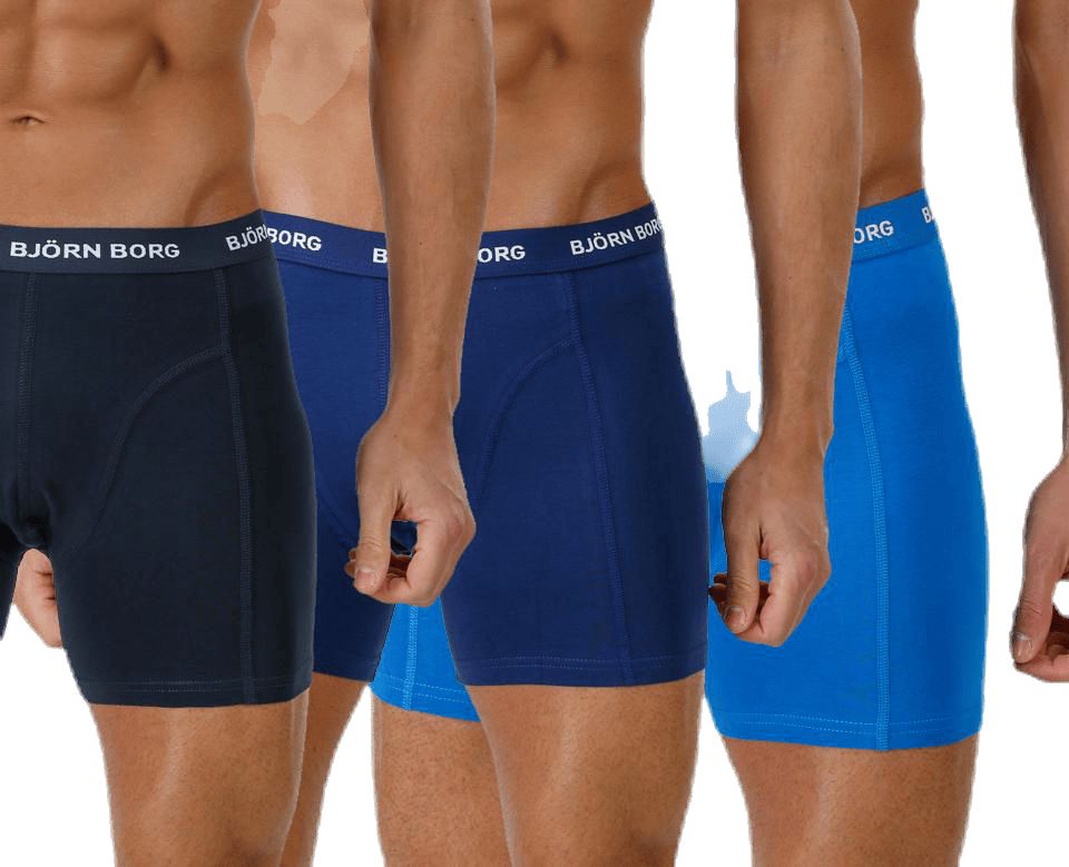 Solid Shorts 3-Pack Blue, Male, Apparels, Underwear, Blue, XXL
