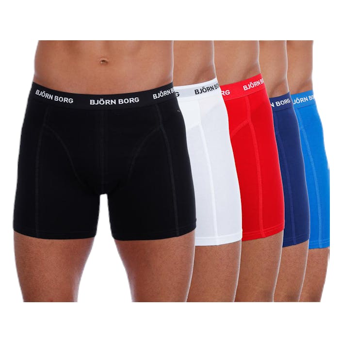 Solid Shorts 5-Pack Patterned, Male, Apparels, Underwear, Patterned, XL