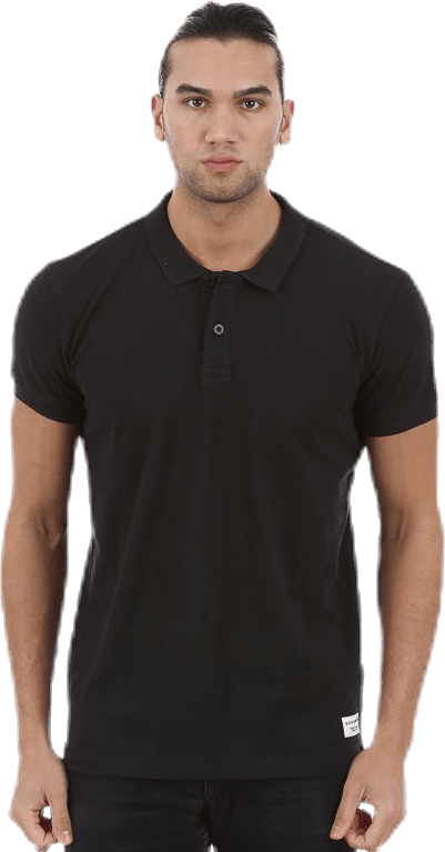 Core Polo Black, Male, Apparels, T-shirt, Black, M