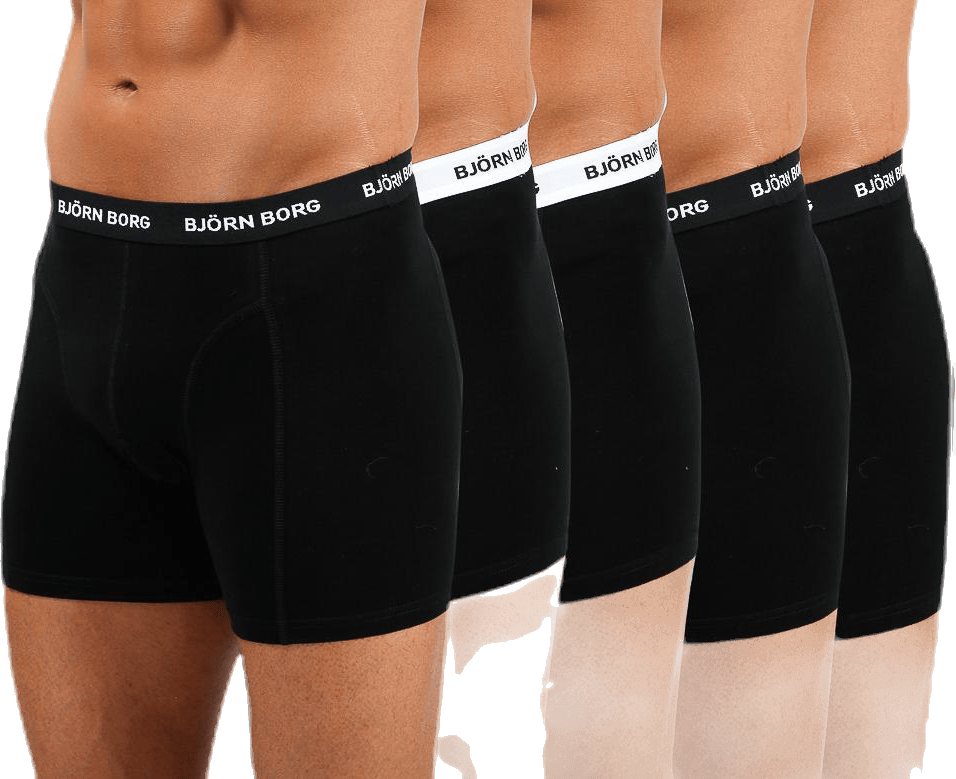Solid Shorts 5-Pack Black