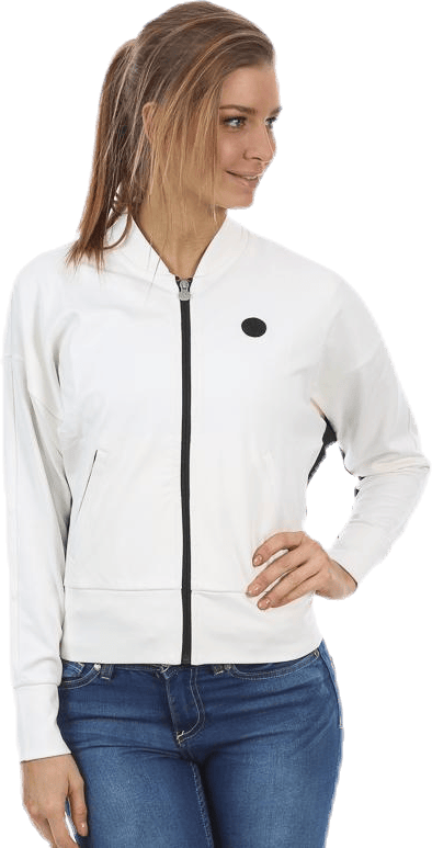 Signature Track Jacket White, Female, Vêtements, Chemises, Blanc, 40