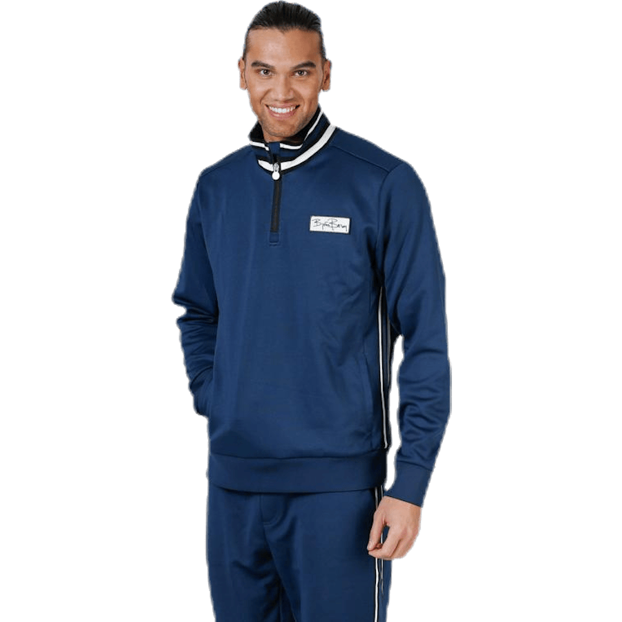 Signature Half Zip Track Jacket Blue