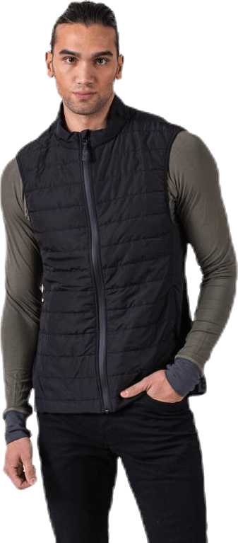 Alexi Quilted Vest Black, Male, Ropa, chaquetas, Fitness, Negro, XL