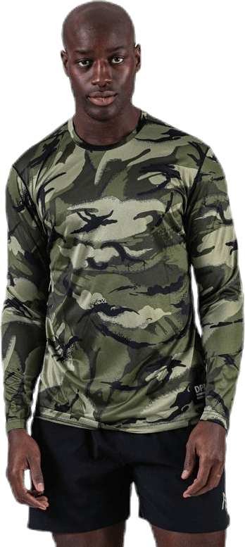 Axton Perf LS Tee Patterned/Black, Male, Apparels, Shirts, Workout, Patterned/Black, S