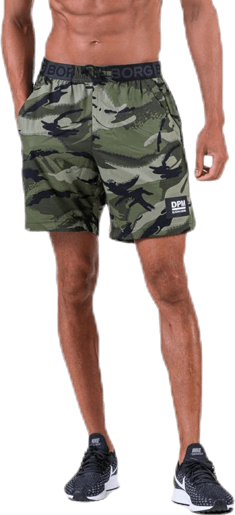 Attis Woven Shorts 7" Patterned/Green, Male, Apparels, Shorts, Workout, Patterned/Green, L