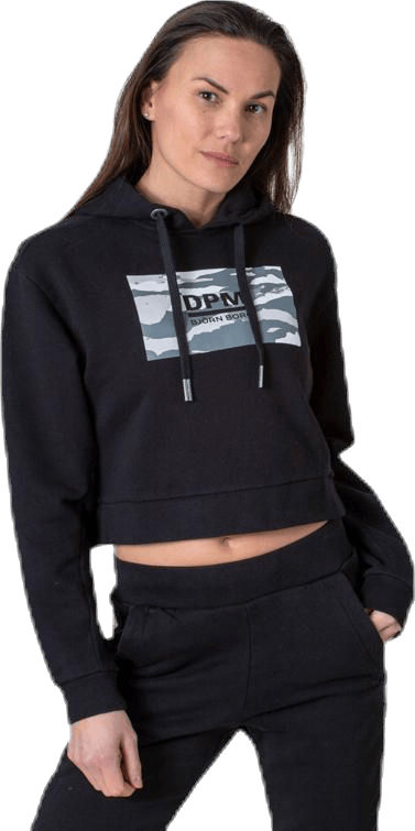 Cropped Dpm Hood Black, Female, Apparels, Shirts, Black, 40