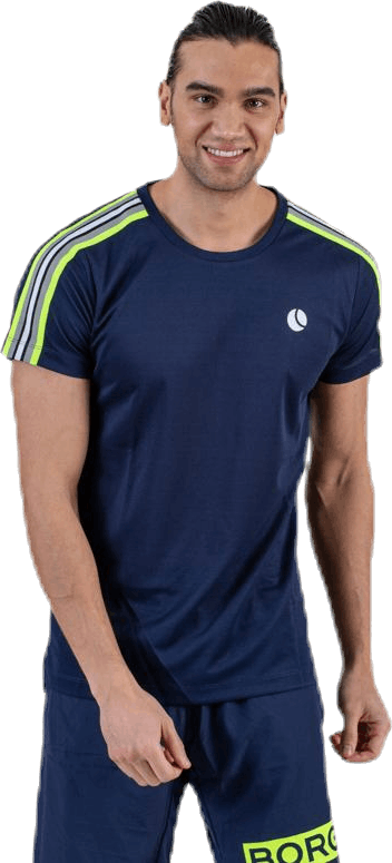 Tomlin Tee Blue, Male, Kleding, T-shirt, Training, Blauw, S