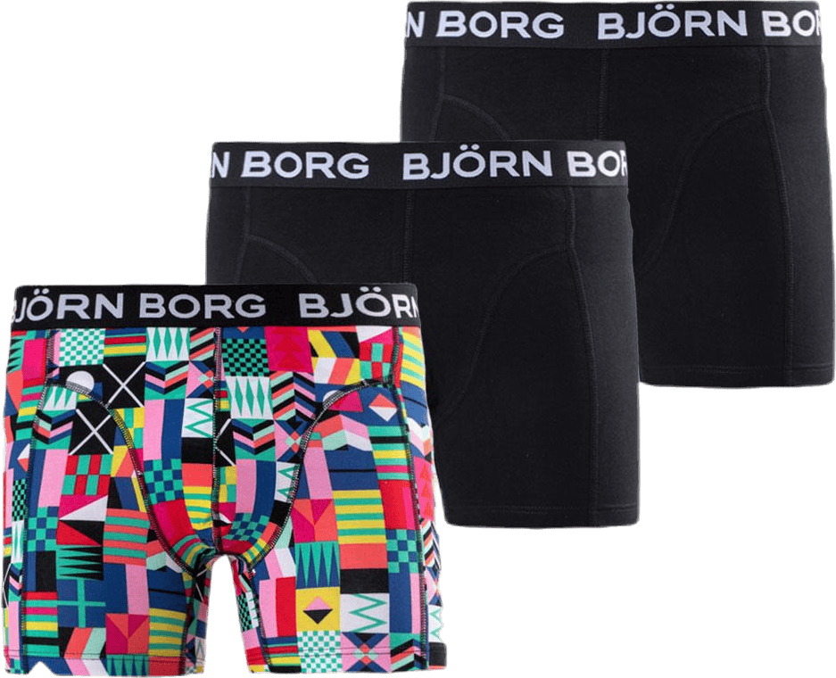 Sammy Geo Flag Shorts 3-pack Green/Black