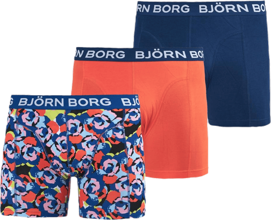Shorts Sammy Camo Rose 3-pack Orange/Black, Male, Apparels, Underwear, Orange/Black, M