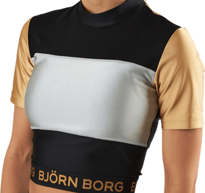 Cylie Cropped Tee Black/Gold - Bild 4
