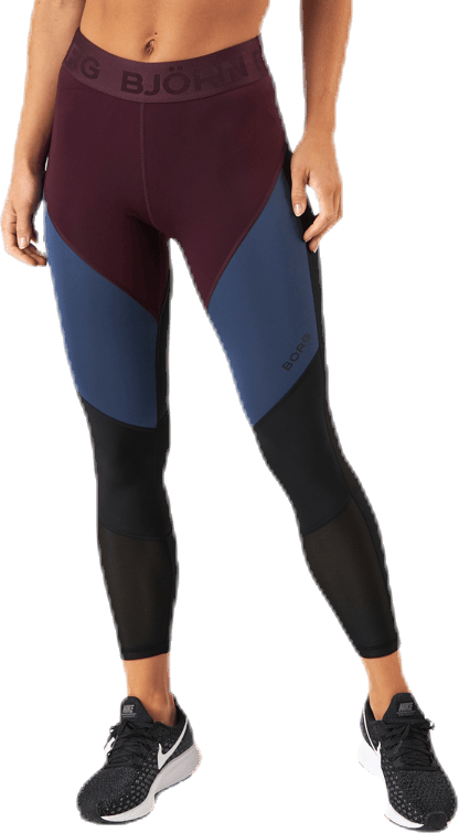 Chia Blocked Tights Red, Female, Apparels, Leggings, Workout, Red, 42