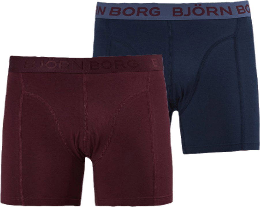 Sammy Solid Shorts 2-Pack Blue/Red, Male, Apparels, Underwear, Blue/Red, S