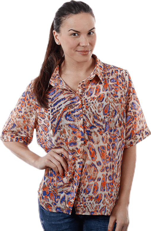 Visby Short Sleeve Patterned/Beige