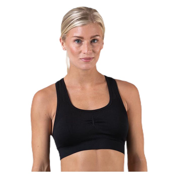 Smooth Sports Bra Black, Female, Odevy, Športová podprsenka, Yoga, Čierna, S