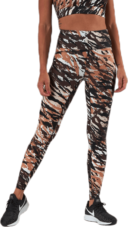 Better High Waist 7/8 Tights Black/Beige, Female, Kläder, Tights, Träning, Svart/Beige, 34