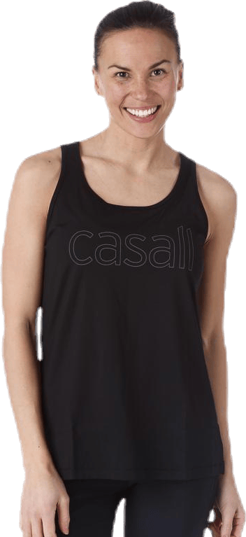 Logo Relaxed Tank Black