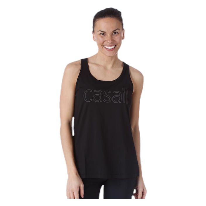 Logo Relaxed Tank Black, Female, Apparels, Tops, Workout, Black, 38