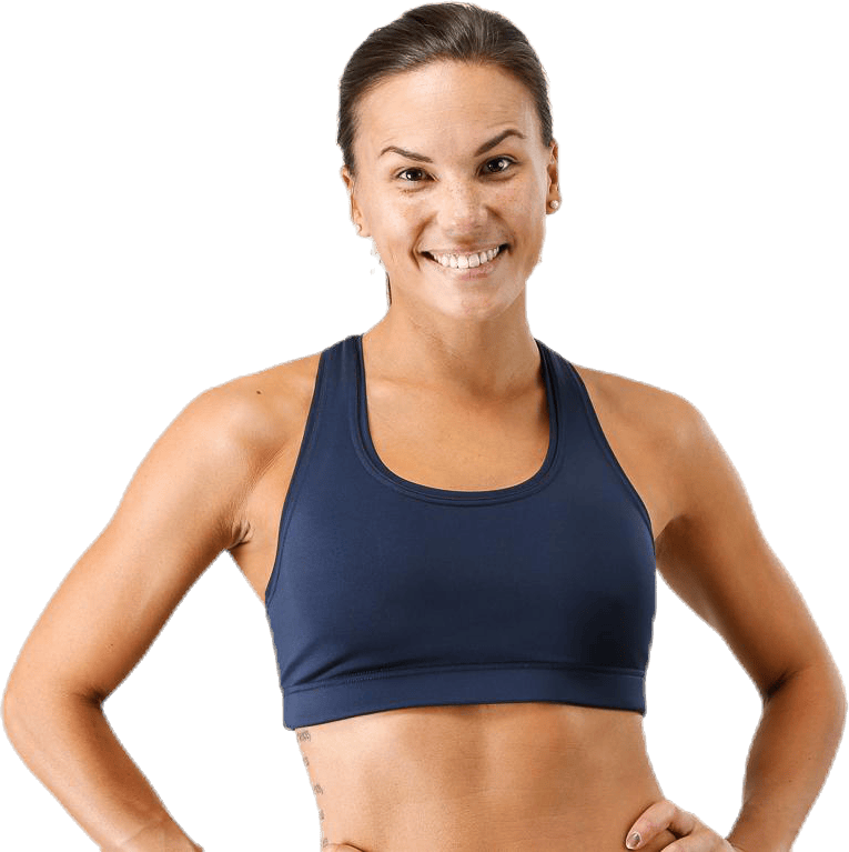 Iconic Wool Sports Bra Blue, Female, Klær, Sports-BH, Løping, Blå, XS A/B