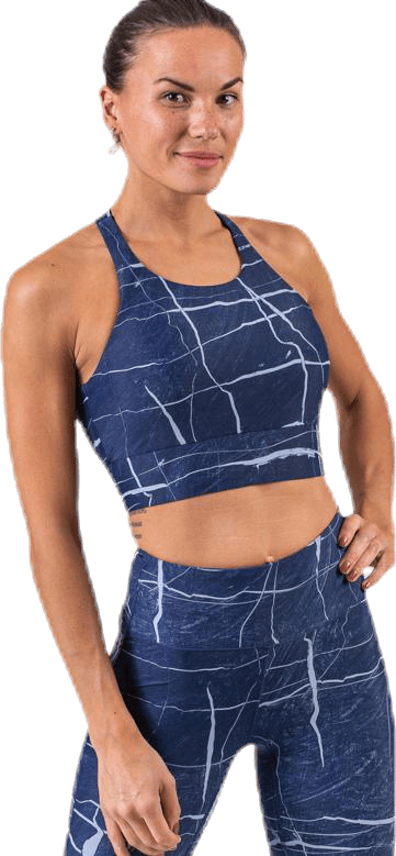 Concious Connected Sports Top Blue, Female, Apparels, Sports Bras, Workout, Blue, 34