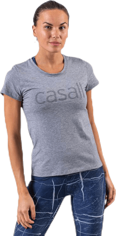 Logo Tee Grey, Female, Odevy, Tričko, Posilovať, Šedá, 40