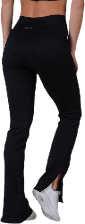 Seamless Rib Slit Pants Black - Bild 2