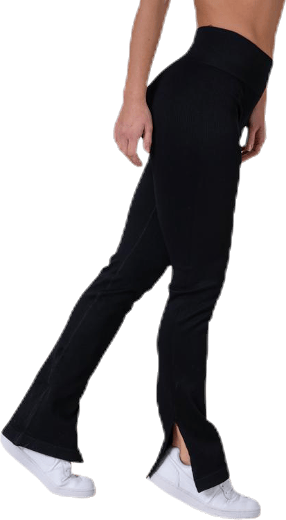 Seamless Rib Slit Pants Black - Bild 3