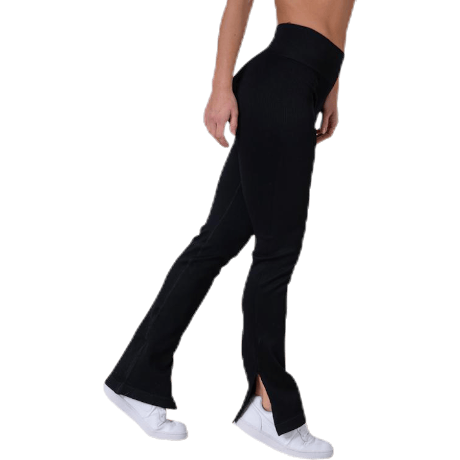 Seamless Rib Slit Pants Black - Bild 3