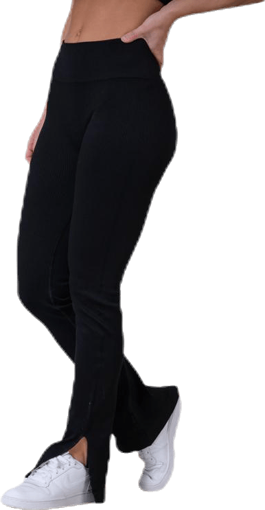 Seamless Rib Slit Pants Black - Bild 4