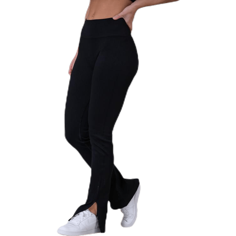 Seamless Rib Slit Pants Black - Bild 4