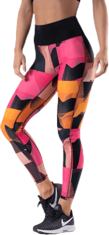 Better High Waist 7/8 Tights Patterned, Female, Kläder, Tights, Träning, Mönstrad, 34