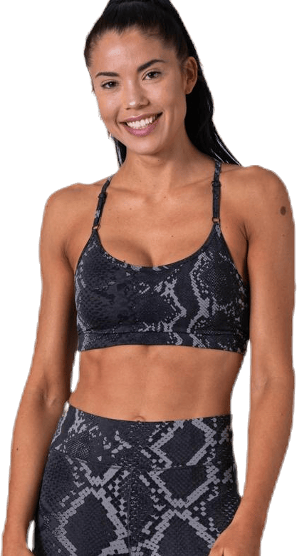 Strappy Sports Bra Grey, Female, Apparels, Sports Bras, Running, Grey, M