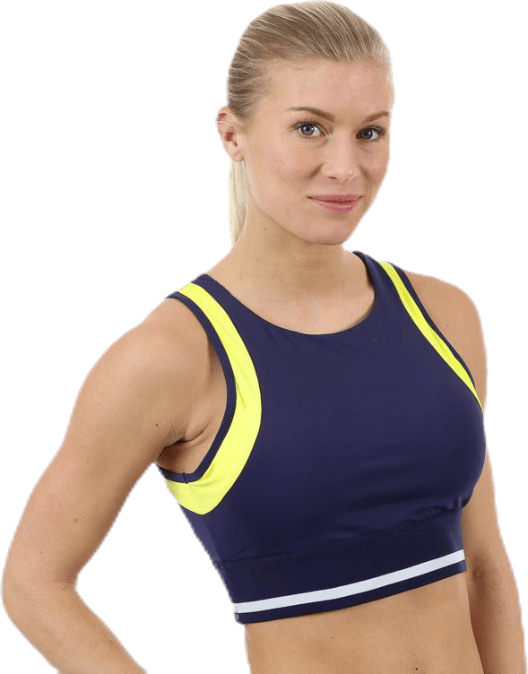Jump Sports Bra  Blue/White/Yellow - Bild 5