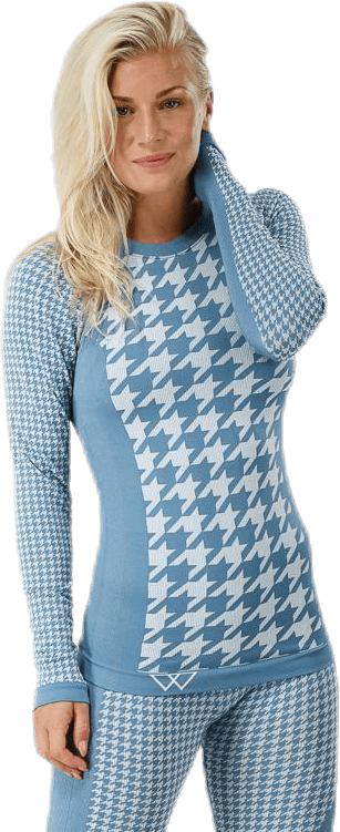 Agnes Top Blue/White, Female, Apparels, base layers, Alpine sports, Blue/White, XS/S