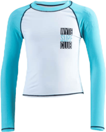 Jr UV Shirt LS Turquoise/White, Unisex, Apparels, Swimwear, Swimming, Turquoise/White, 134/140