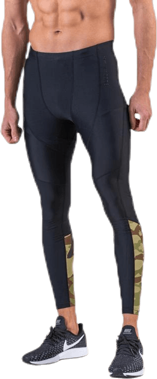 Brace Compression Tights Black, Male, Apparels, Leggings, Workout, Black, M