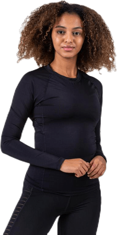 Compression L/S Black, Female, Apparels, Shirts, Running, Black, S