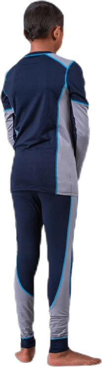 Jr Iben Set Blue/Grey, Unisex, Apparels, base layers, Alpine sports, Blue/Grey, 158/164