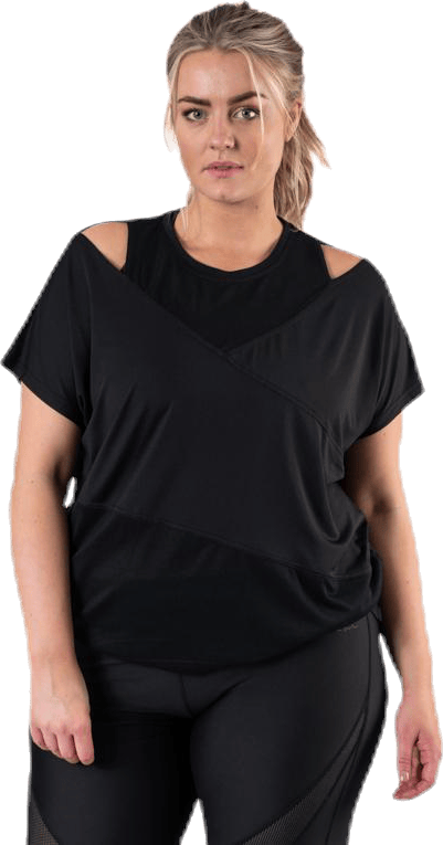 Alula Plus Size Tee Black, Female, Klær, T skjorte, Trening, Svart, XXL