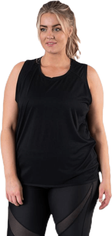 Alya Plus Size tank Black, Female, Apparels, Tops, Workout, Black, XL
