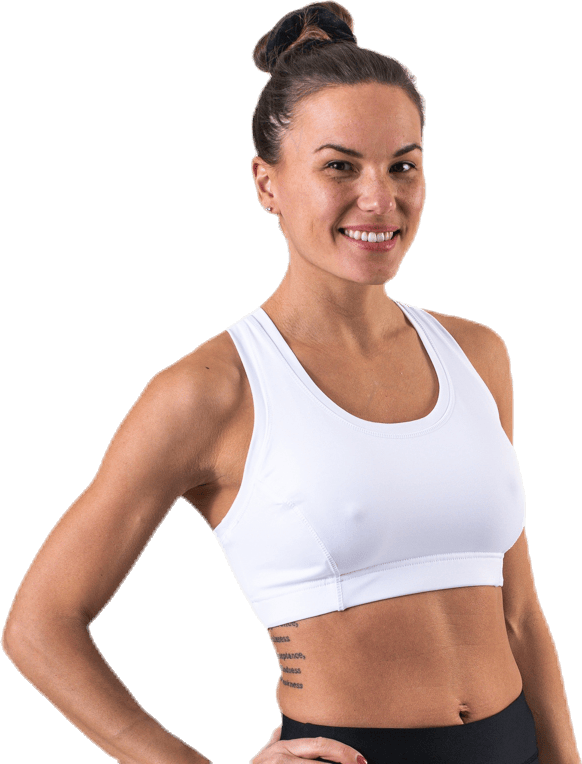 Star Sports Bra White, Female, Kleding, Sport bh, Rennen, Wit, L C/D