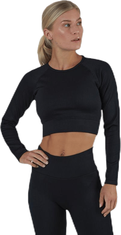 Bonnie Ribbed LS Black