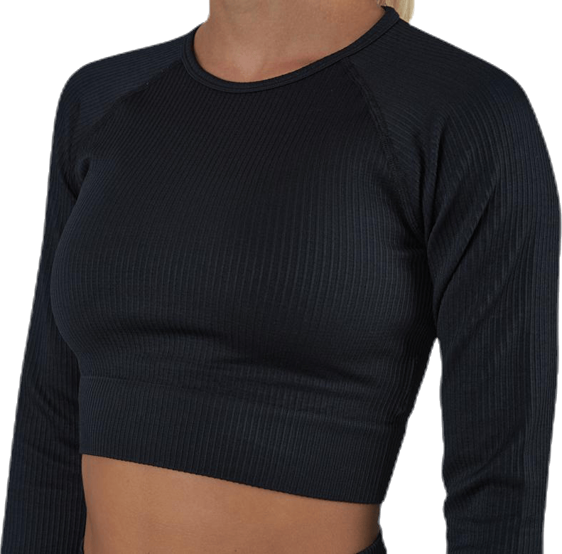 Bonnie Ribbed LS Black - Bild 3