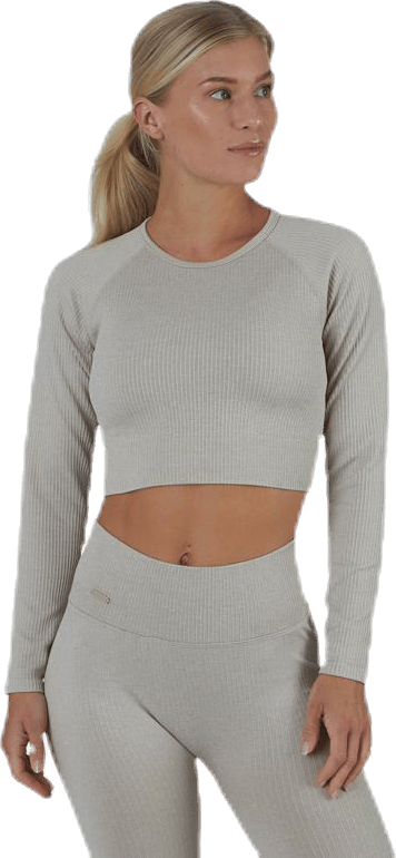 Bonnie Ribbed LS Beige, Female, Apparels, Shirts, Beige, M