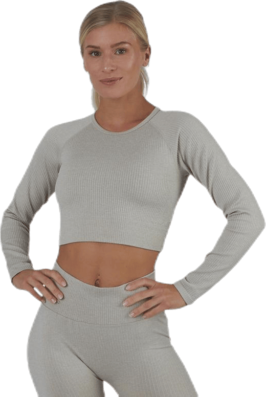 Bonnie Ribbed LS Beige - Bild 2