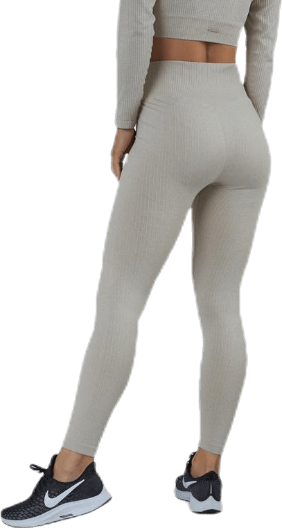 Bonnie Ribbed Tights Beige - Bild 3